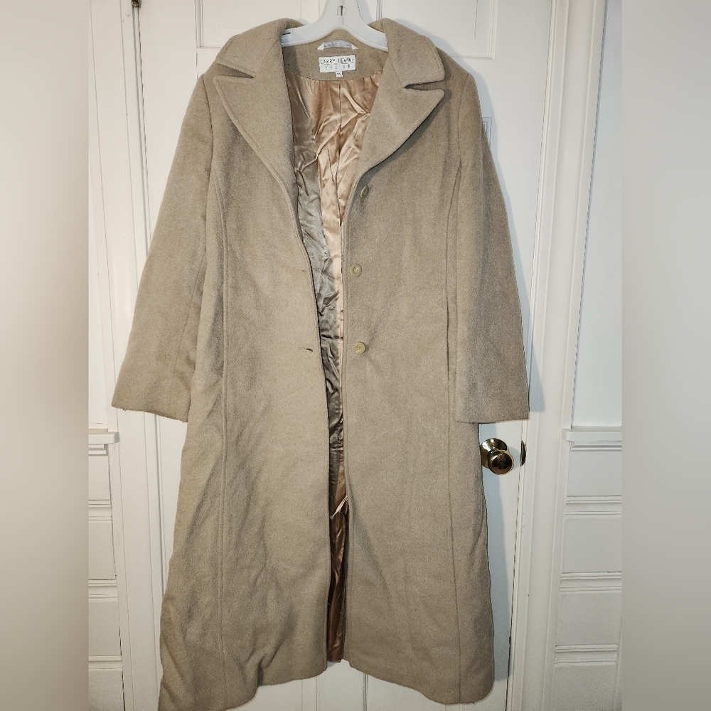 Larry Levine Camelhair Satin-Lined Jacket